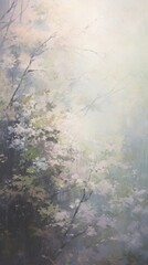 Fototapeta premium Spring outdoors woodland painting.