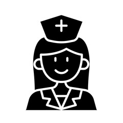Nurse icon in glyph style