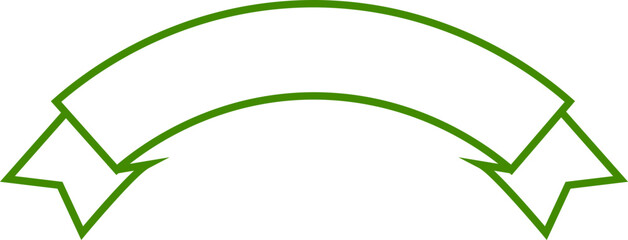 Ribbon banner bow colorful icon. Decoration line vector isolated on transparent background. Element symbol for award, gift, flag, frame, poster, promotion, art, modern and more