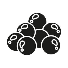 Salmon eggs icon in glyph style