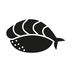 Sushi icon in glyph style