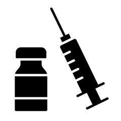 Injection icon in glyph style