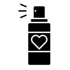 Sex delay spray icon in glyph style