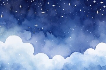 Naklejka premium Crescent and stars night sky backgrounds.