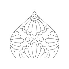 Oriental floral mandala for decoration and design of cards
