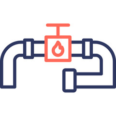 Fototapeta premium Gas Pipeline Icon