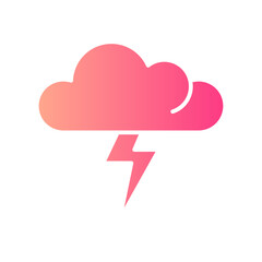 thunder gradient icon