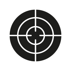 Target, aim icon in glyph style