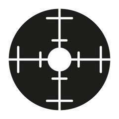 Target, aim icon in glyph style