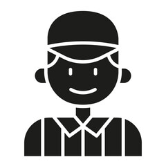 American football referee icon in glyph style