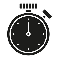 Stopwatch icon in glyph style