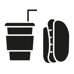 Junk food icon in glyph style