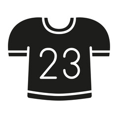 American football jersey icon in glyph style