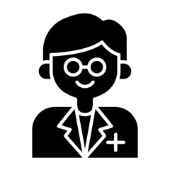 Doctor icon in glyph style