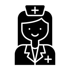 Nurse icon in glyph style