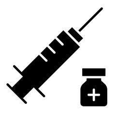 Injection icon in glyph style