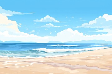 Beach landscape outdoors horizon.