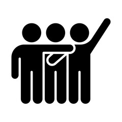 Friends icon in glyph style