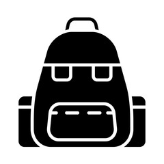 Obraz premium Backpack icon in glyph style