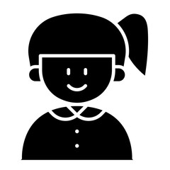 Student icon in glyph style