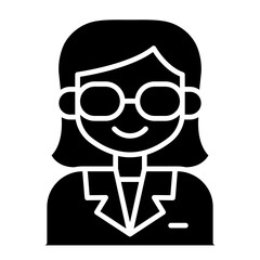 Teacher icon in glyph style