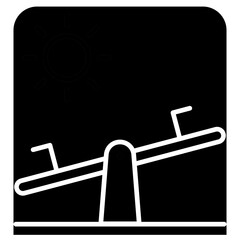 Playground icon in glyph style