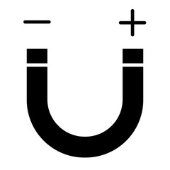 Physics icon in glyph style