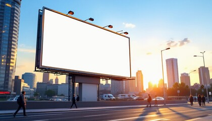 blank billboard in the city