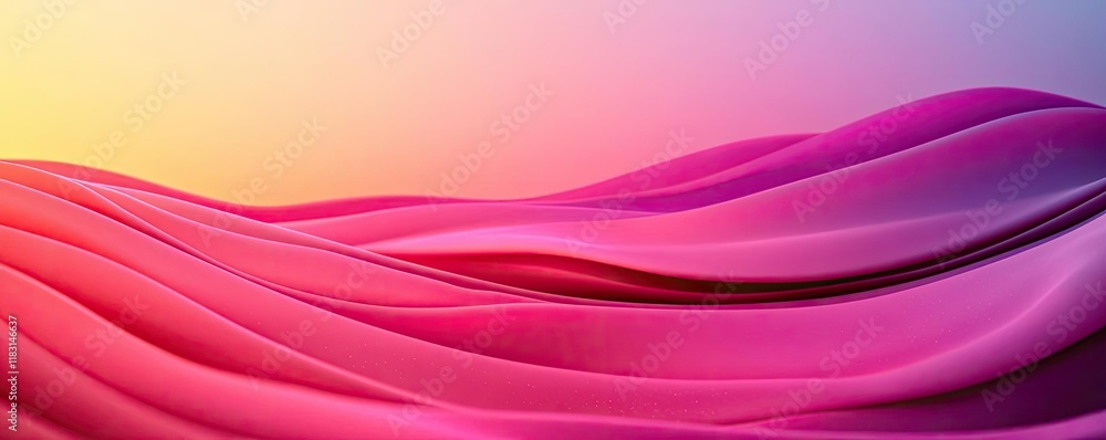 Poster Layer abstract background concept. Abstract vibrant waves in pink tones with a smooth gradient background.
