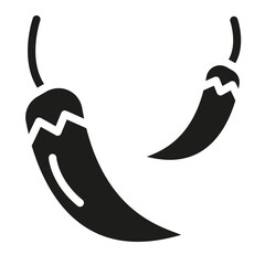 Chili icon in glyph style