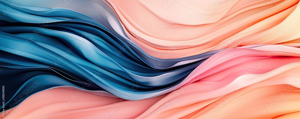 Poster Layer abstract background concept. A mesmerizing blend of flowing colors creating an abstract design for creative projects.