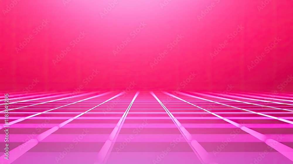 Poster Matrix abstract background idea. Abstract futuristic background with a vibrant pink grid and glowing light.