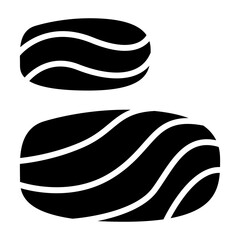 Salmon icon in glyph style