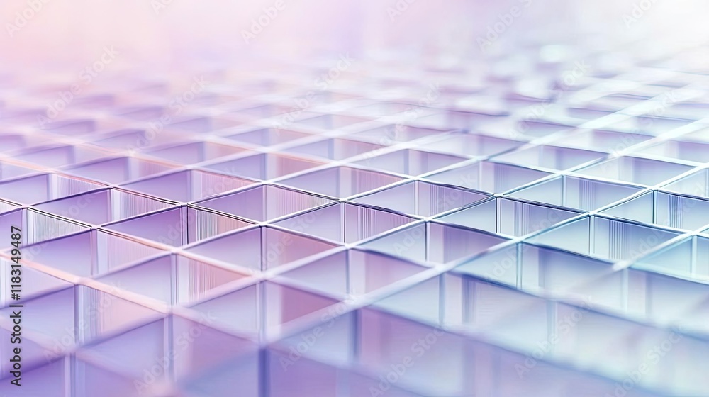 Poster Matrix abstract background idea. Abstract geometric pattern with soft pastel colors creating a modern digital surface.