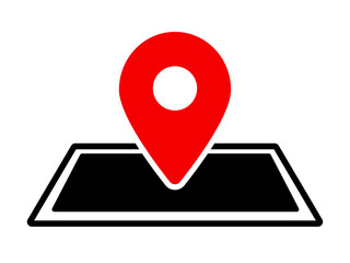 地図とマップピンのアイコン