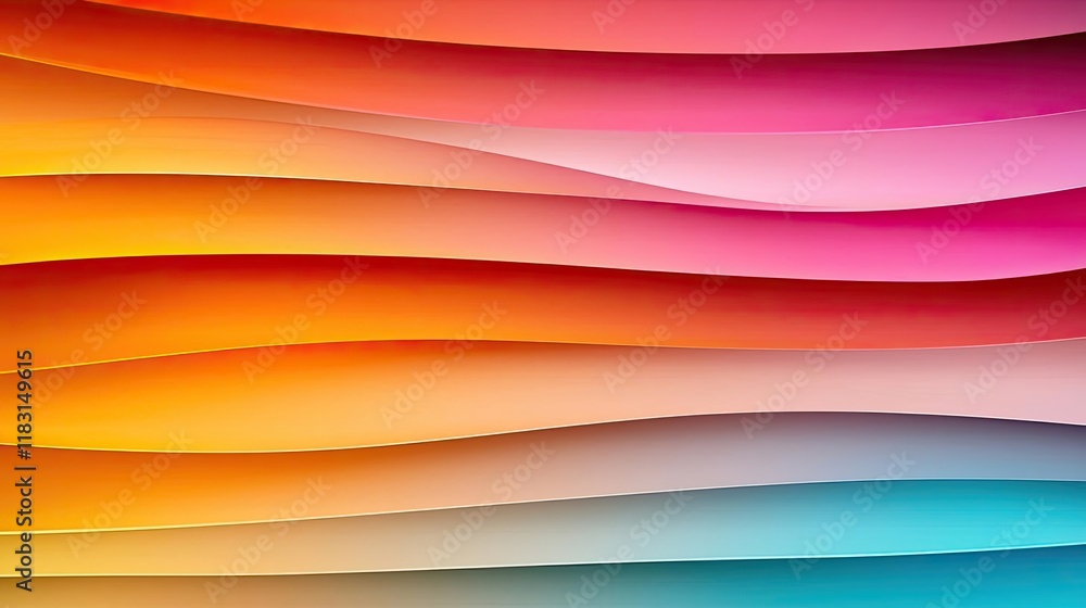 Poster Layer abstract background concept. Colorful abstract wave pattern creating a vibrant visual experience.