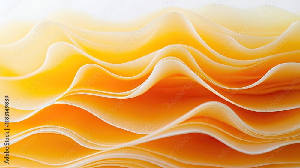 Poster Layer abstract background concept. Abstract waves of orange and cream create a soothing, modern design element.