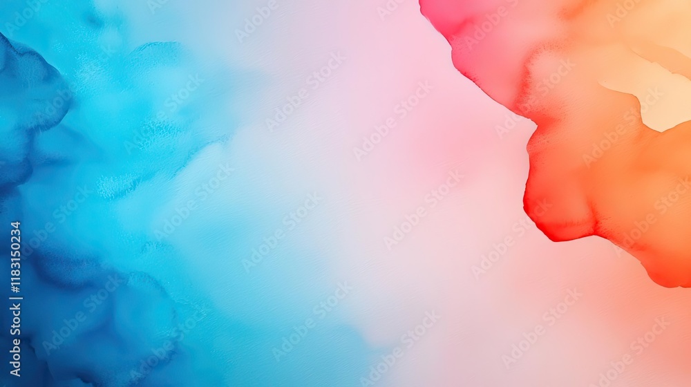 Poster watercolor abstract background concept. vibrant abstract background with soft hues of blue and pink,