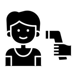 Temperature check icon in glyph style