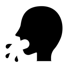 Cough icon in glyph style