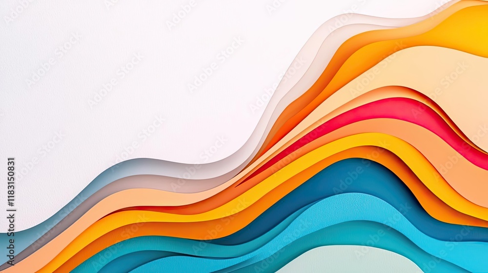 Poster layer abstract background concept. colorful abstract waves design for backgrounds, wallpapers, and c