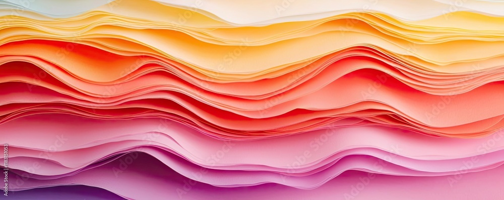 Poster Layer abstract background concept. Colorful layers of paper create a beautiful textured background for design projects.