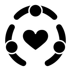 Donation icon in glyph style