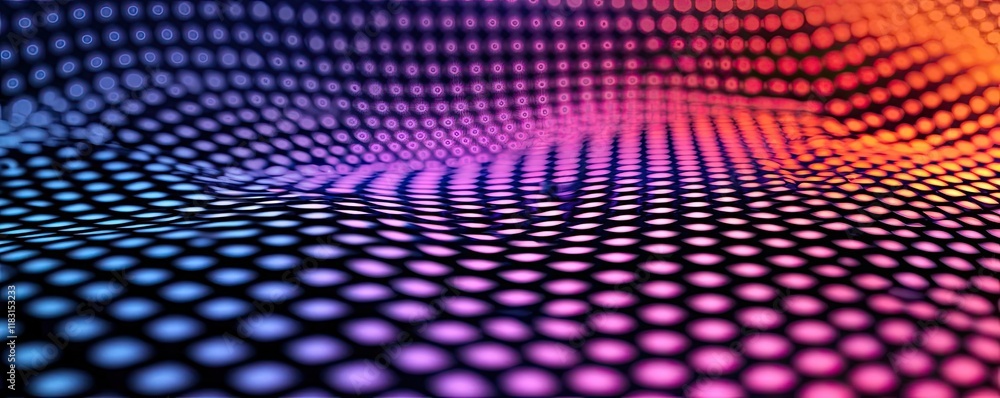 Poster Matrix abstract background idea. A vibrant pattern of dots forms a colorful abstract background, perfect for design.