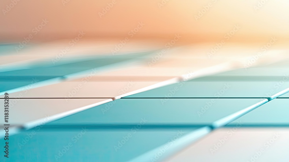 Aufkleber Matrix abstract background idea. Abstract geometric background with blue and white tiles creating a modern visual effect.