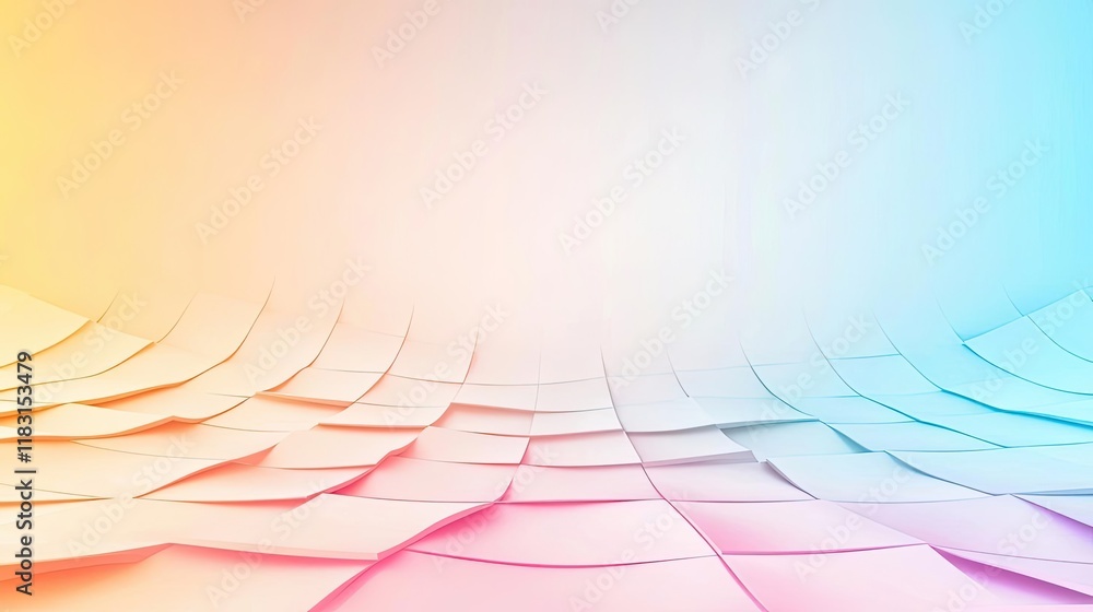 Poster Matrix abstract background idea. Colorful abstract background with soft gradients and layered paper design.
