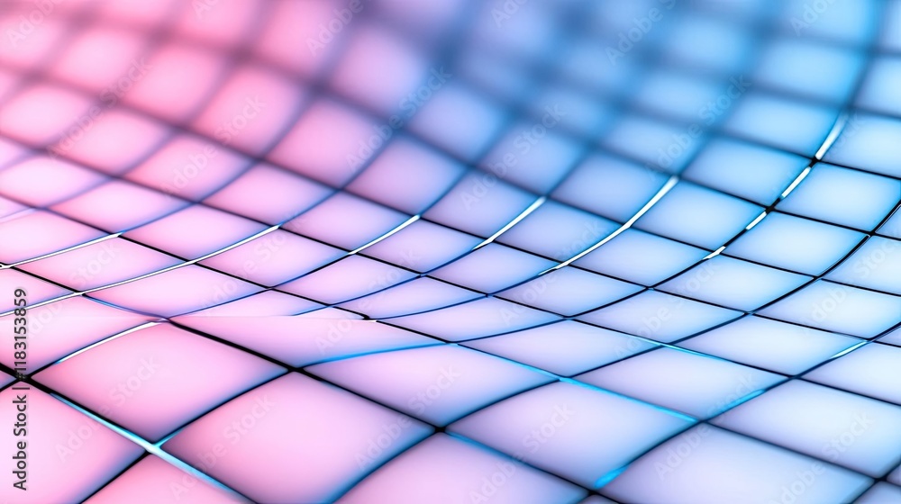 Poster Matrix abstract background idea. Abstract digital background featuring smooth lines and gradients in blue and pink hues.
