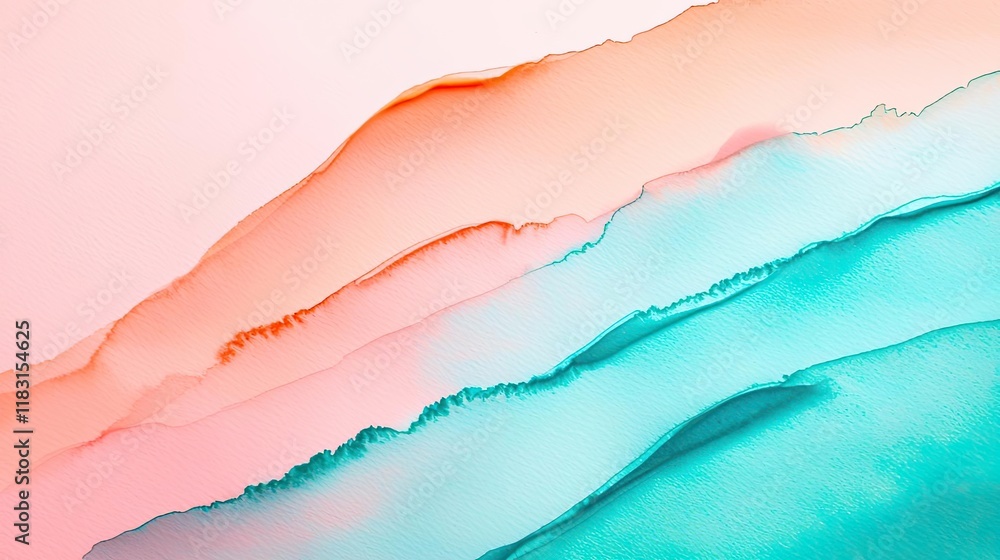 Poster watercolor abstract background concept. abstract fluid colors blend together in a vibrant artistic b
