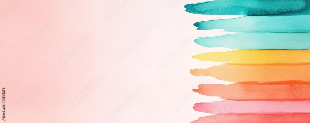 Poster watercolor abstract background concept. vibrant watercolor strokes create an artistic and colorful b