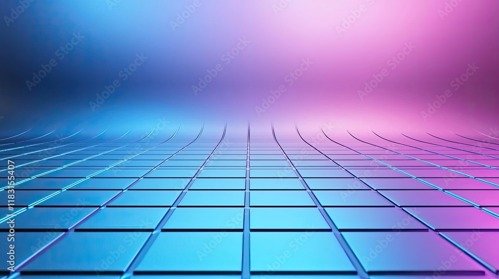 Poster matrix abstract background idea. a vibrant, futuristic grid with colorful lighting for creative proj